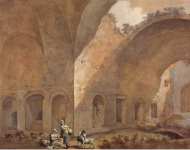 Clerisseau Charles-Louis Serapeum by Canopus Canal at the Villa of Emperor Hadrian in Tivoli - Hermitage